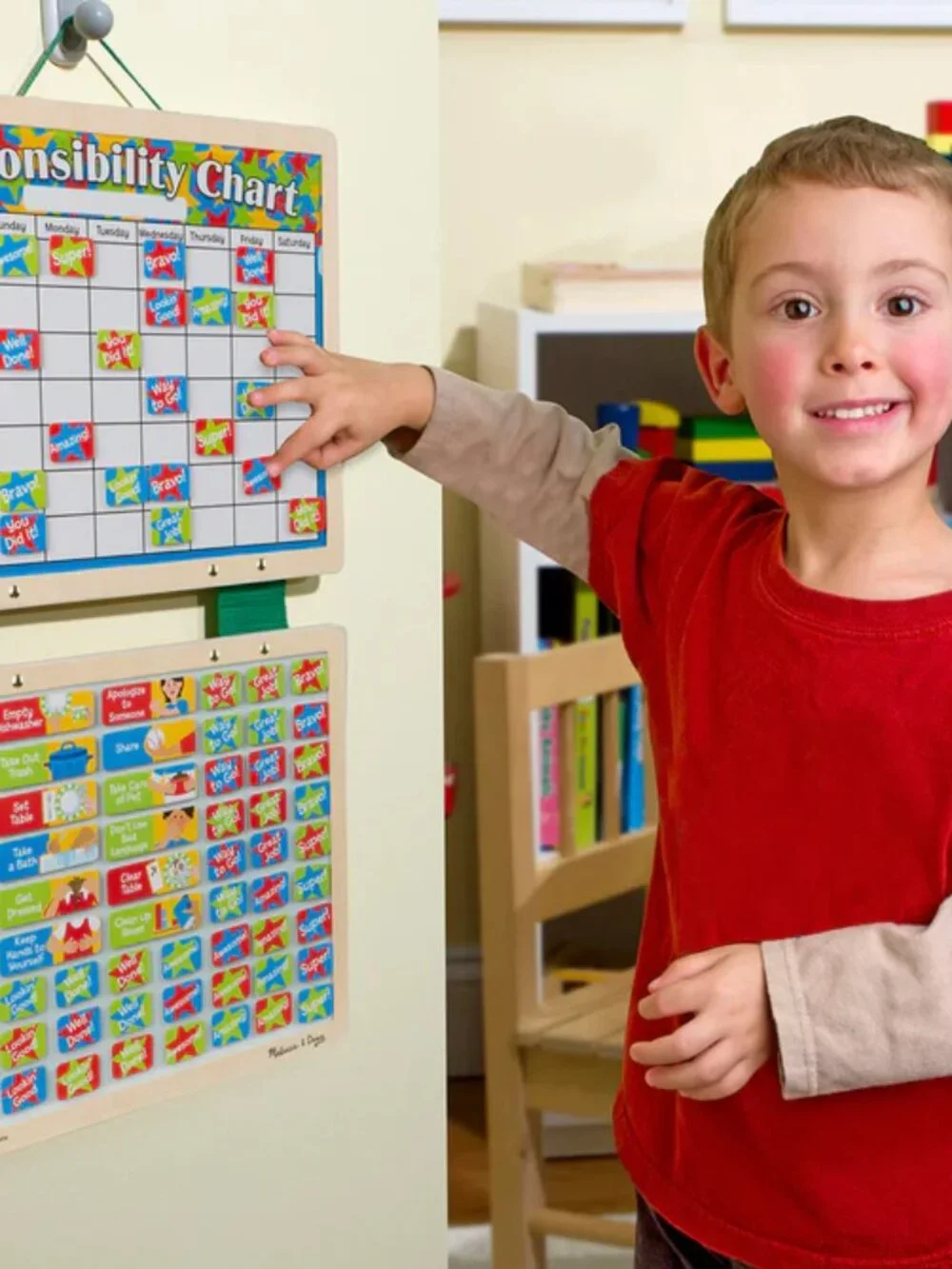 Melissa & Doug *NEW* Magnetic Responsibility Chart with 89 Magnets for Kids